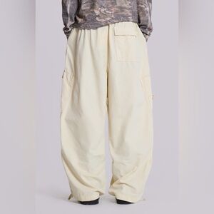 Jaded London Men's Ecru Parachute Cargo Pants XL